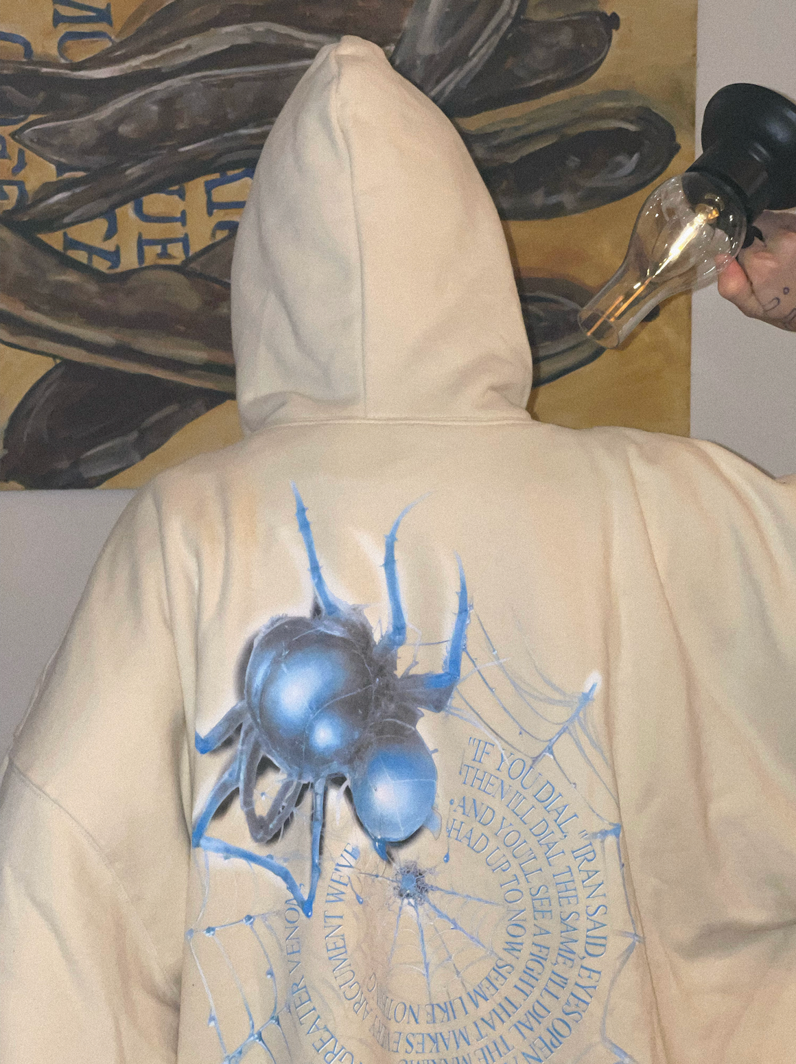 Blue Crystal Spider Hoodie