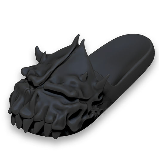 Scull Slipper - Black (Preorder)